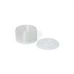 Disposable flat lid for 10 oz drink cup