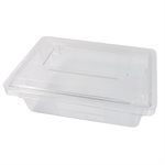 Semi-transparent bin with snap-on lid
